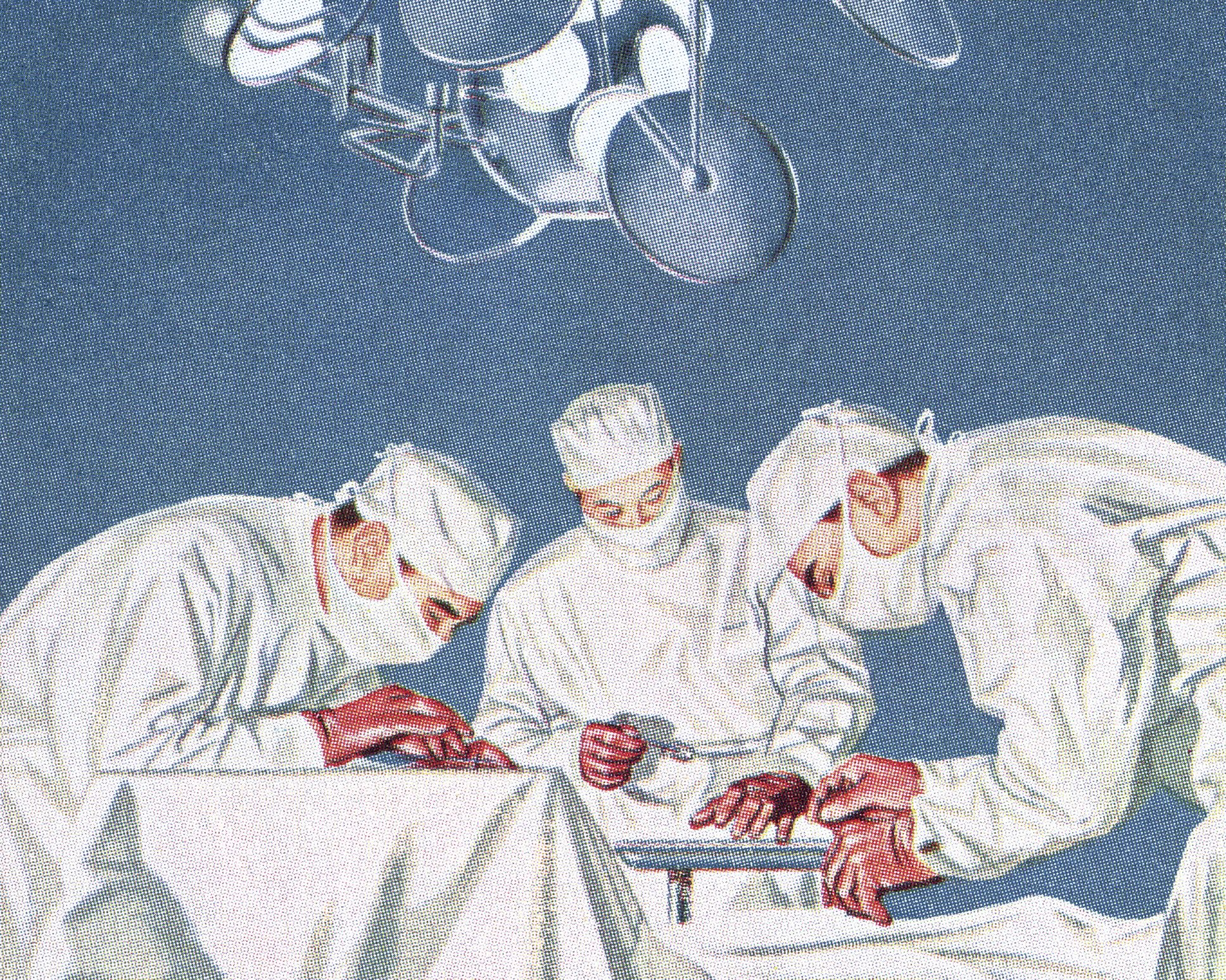 illustration of doctors in surgery
